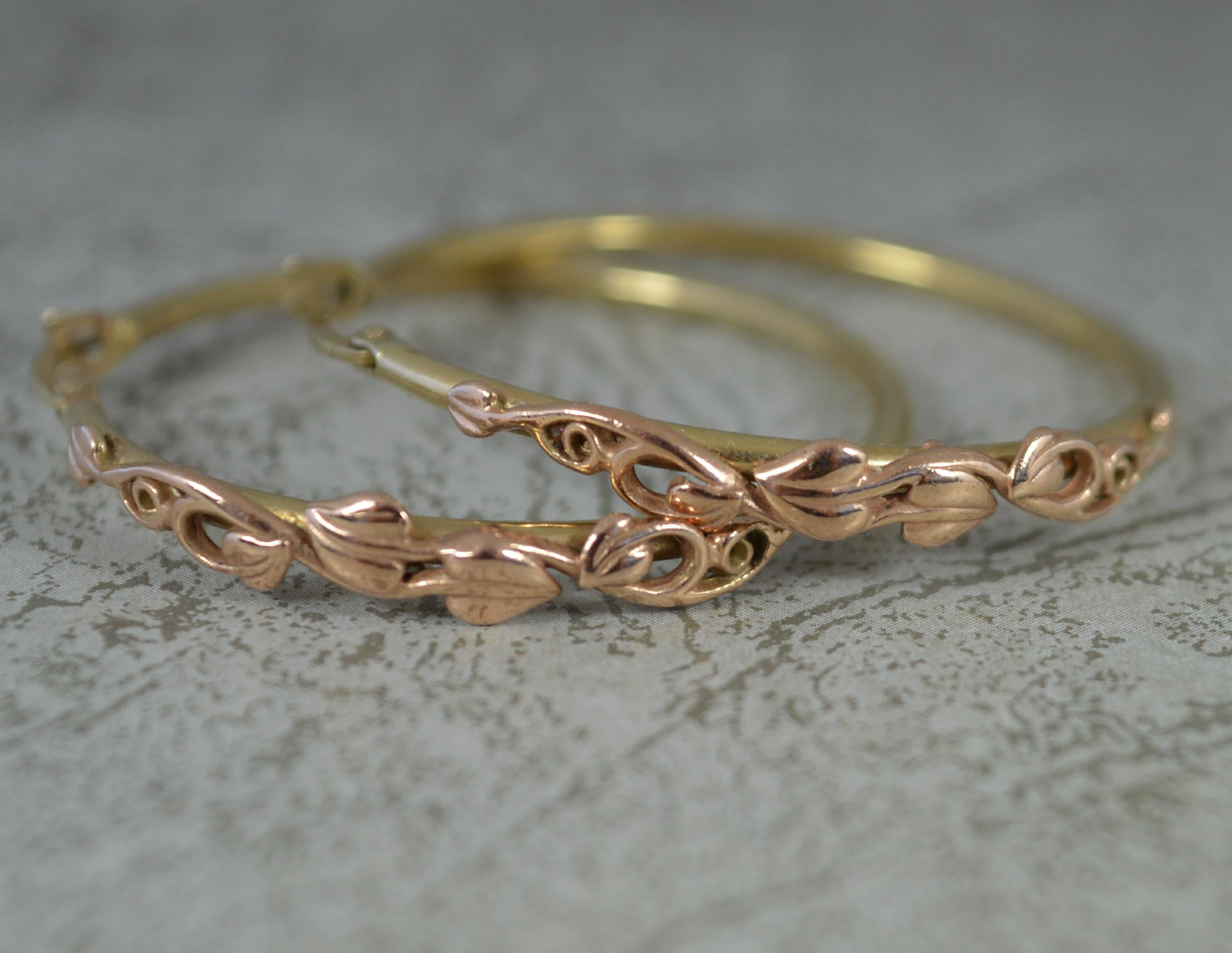 Women's Clogau Welsh 9 Carat Gold Large Hoop Tree of Life Earrings
