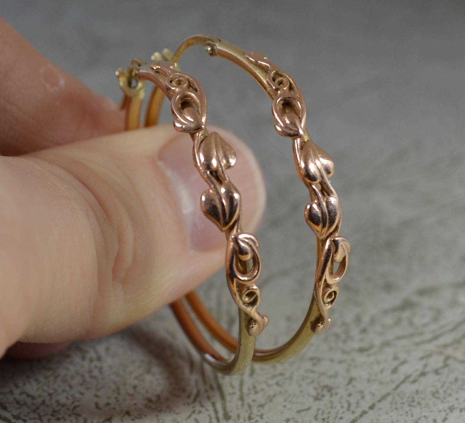 Clogau Welsh 9 Carat Gold Large Hoop Tree of Life Earrings 1