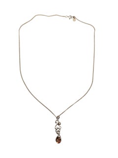 Clogau Welsh Sterling Silver & 9K Rose Gold Love Spoon Pendant Necklace #24473