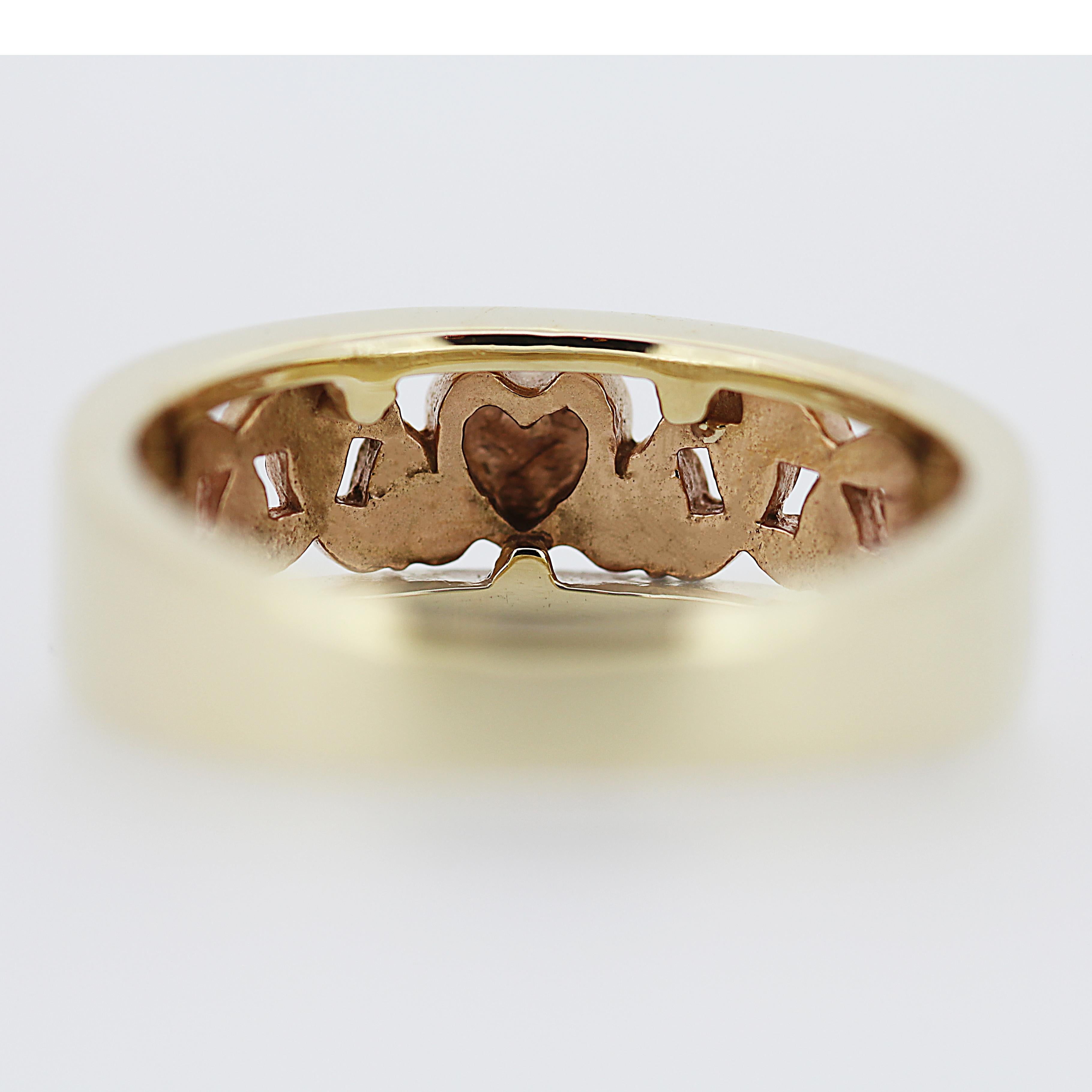 Clogau Welsh Roségold Ring, 9K Britisch gestempelt mit Zertifikat im Zustand „Hervorragend“ im Angebot in London, GB