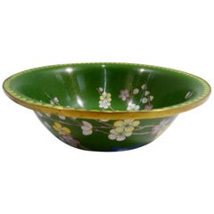 Cloisonné Bowl with Floral Details Midcentury