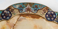 Cloisonné Bronze and Onyx tray, Napoleon III period