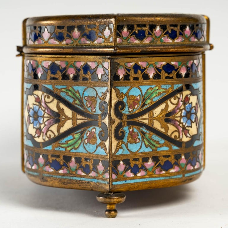 European Cloisonné Bronze Box, 19th Century