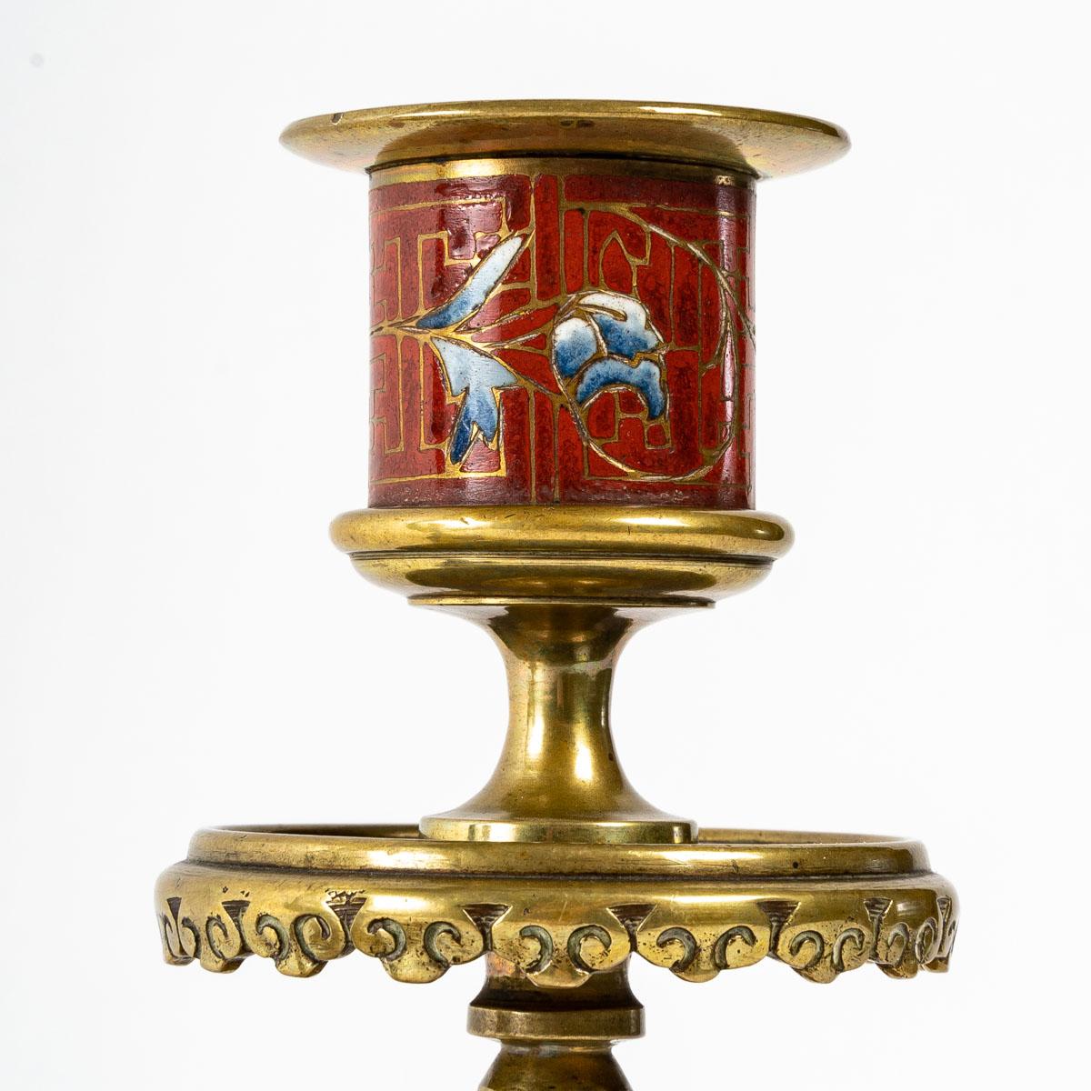 Cloisonné-Bronze-Schreibtisch-Set, 19. Jahrhundert (Napoleon III.) im Angebot