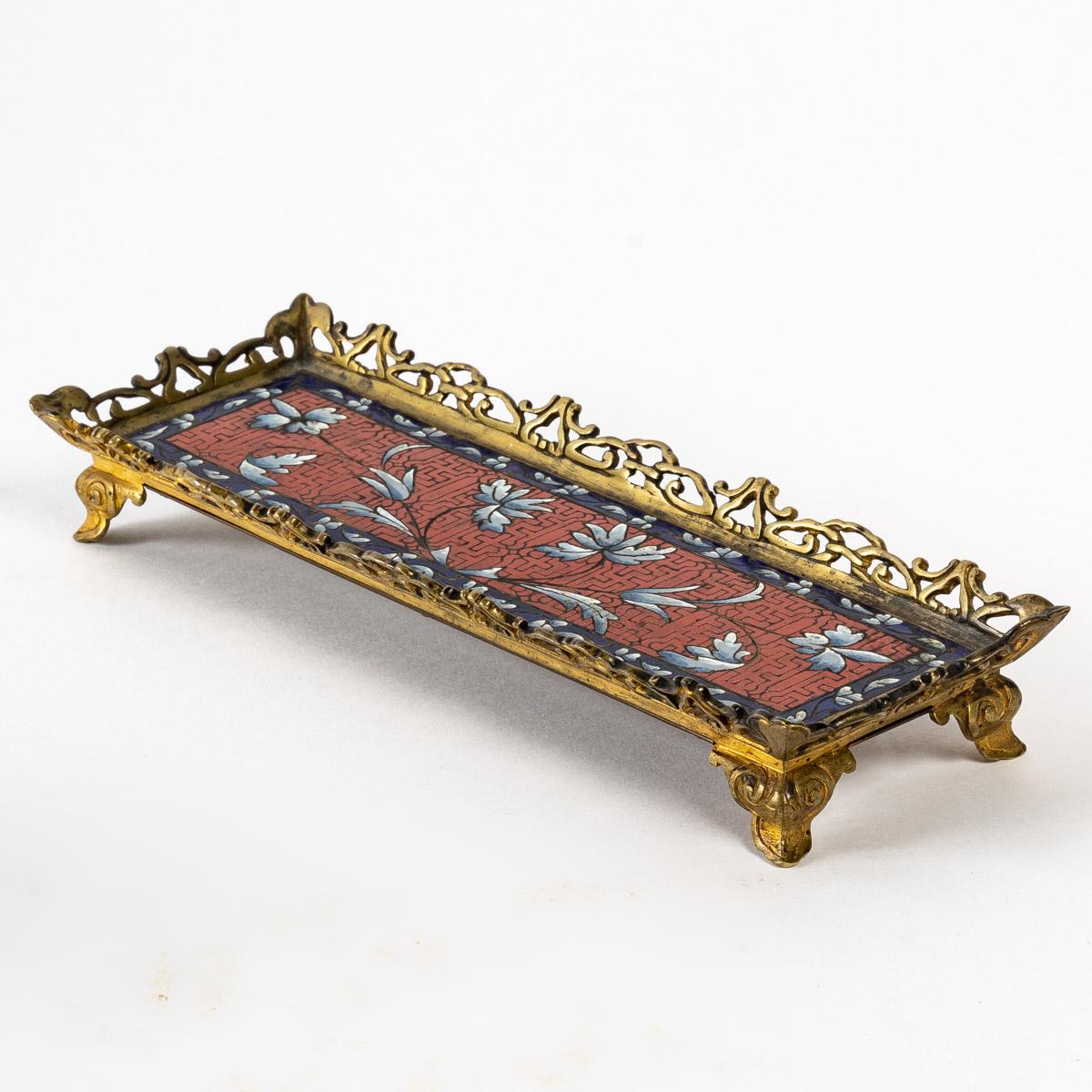 Cloisonné-Bronze-Schreibtisch-Set, 19. Jahrhundert im Angebot 3