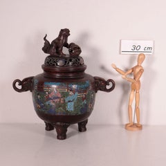 Cloisonné Bronze Incense Burner, Japan, Meiji Period, '1868-1912'