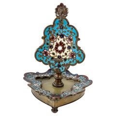 Uhrenhalter aus Bronze mit Cloisonné-Muster