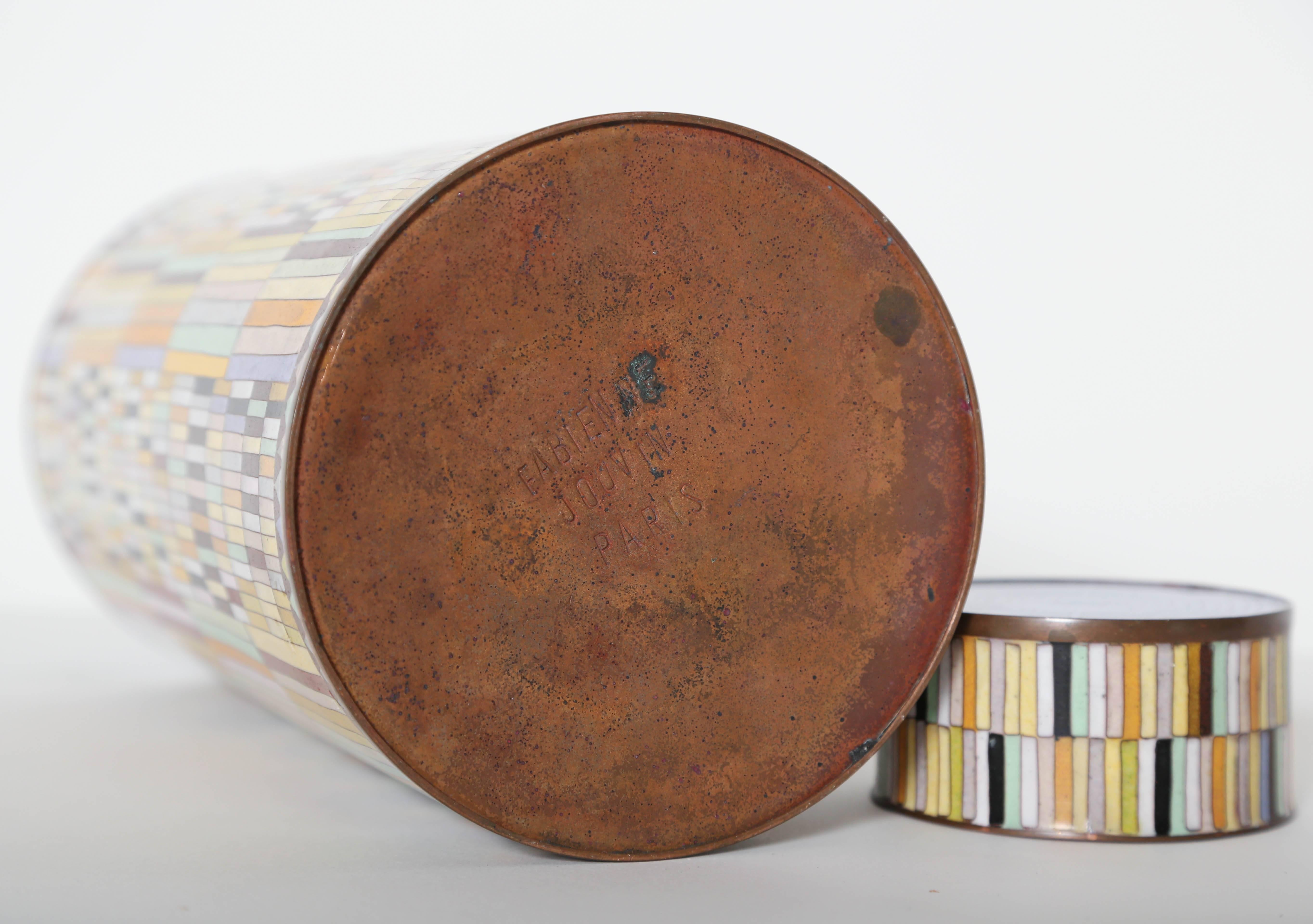 Modern Cloisonné Canister by Fabienne Jouvin, Paris, 1990s