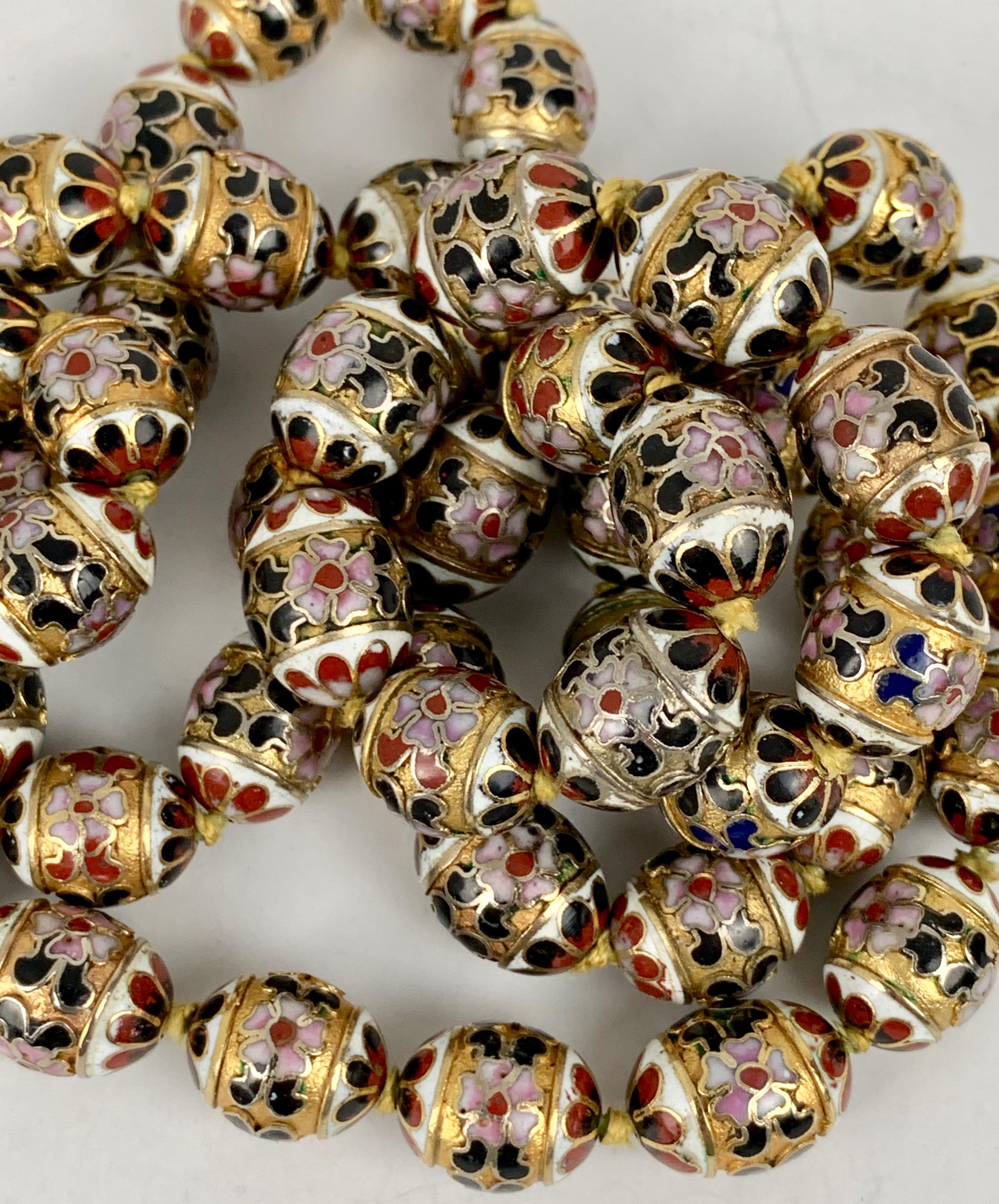 cloisonne beads vintage