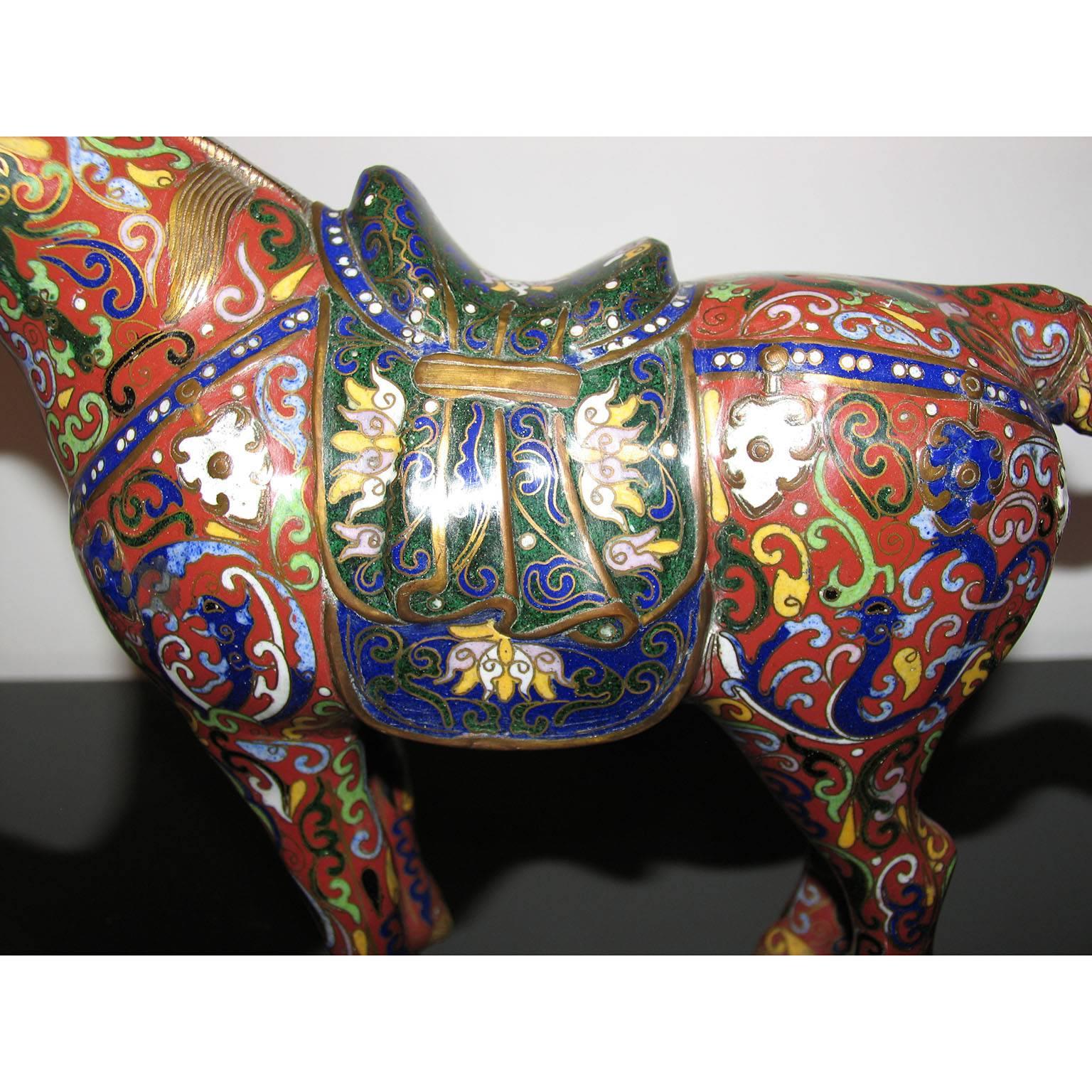 Cloisonné Chinese Horse Figurine, 20th Century 1