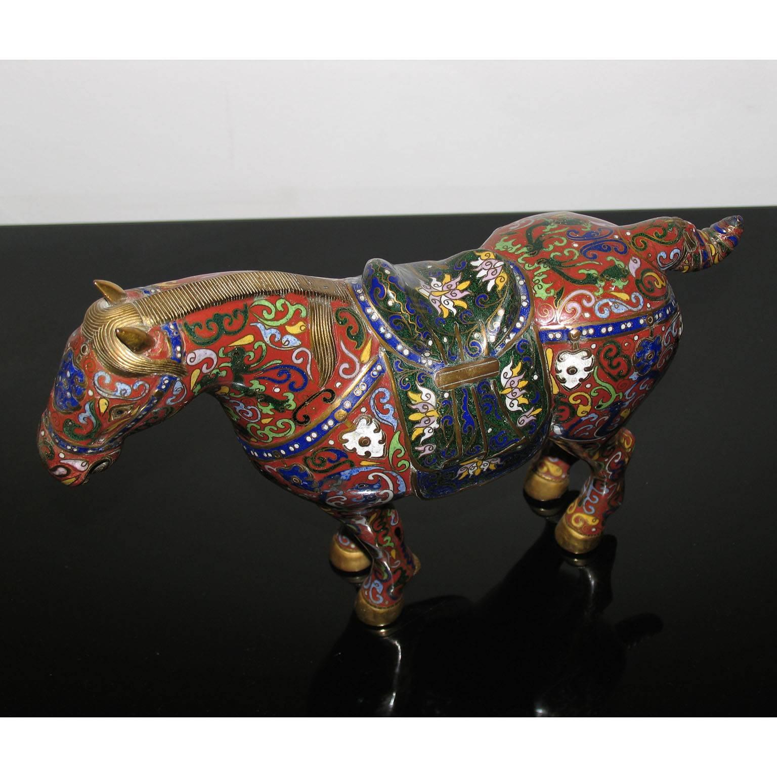 Cloisonné Chinese Horse Figurine, 20th Century 2