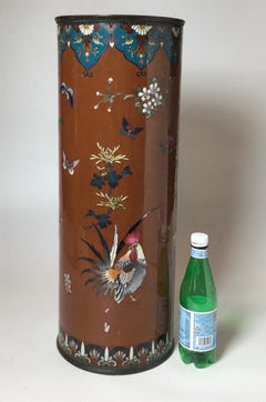 Cloisonné Cylinder Cane and Umbrella Holder