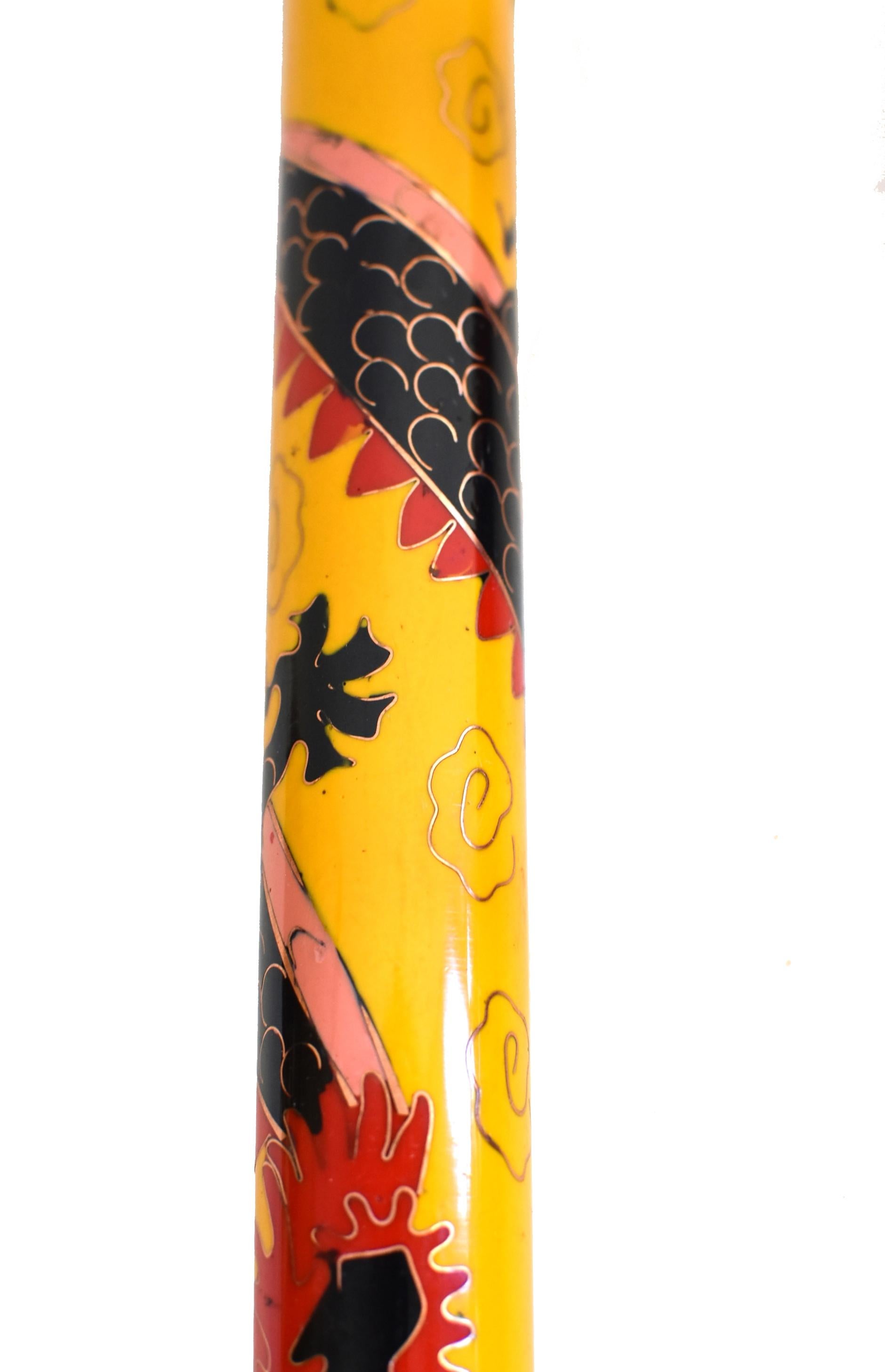 Cloisonné Dragon Calligraphy Brush, 1 Brush For Sale 9