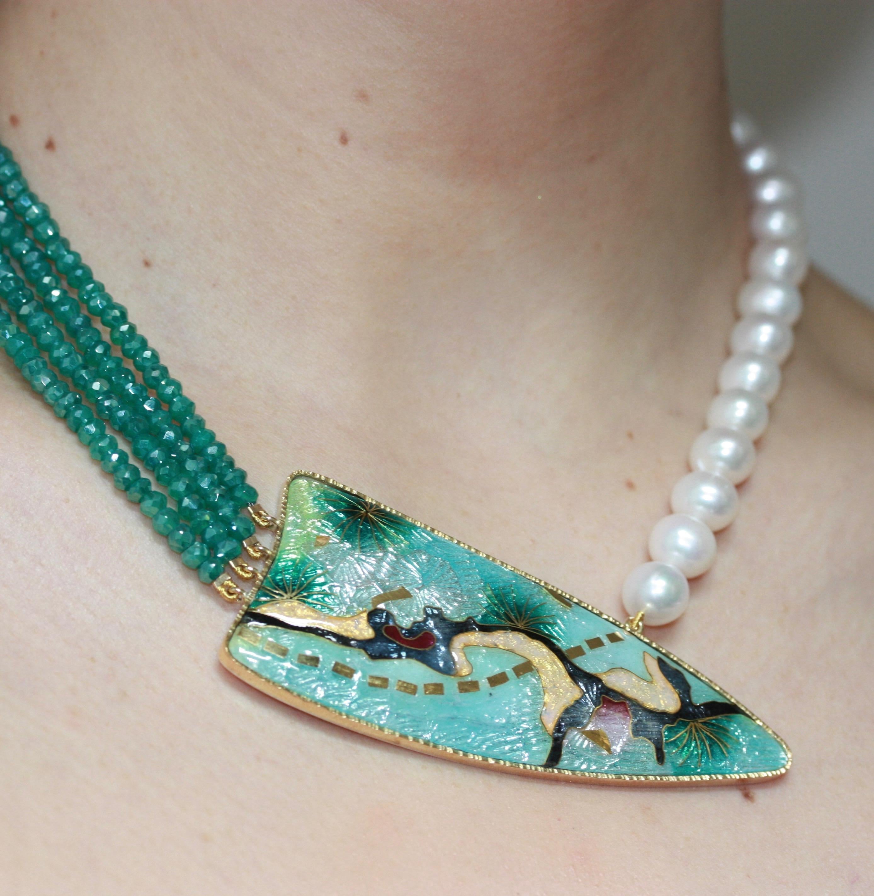 contemporary cloisonne jewelry