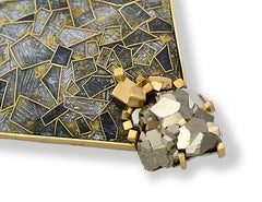 Cloisonné Enamel 24, 22 and 18 Karat Yellow Gold Pyrite Pendant Necklace