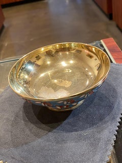 Zuccheriera sovietica (russa) da 11,5 cm con smalto cloisonné, c1968.