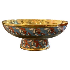 Zuccheriera sovietica (russa) da 11,5 cm con smalto cloisonné, c1968.