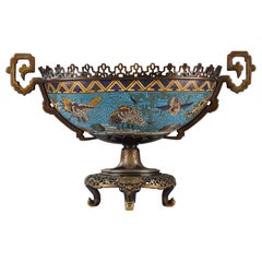 Cloisonné Enamel Bowl Attributed to E. Cornu, France, Circa 1880