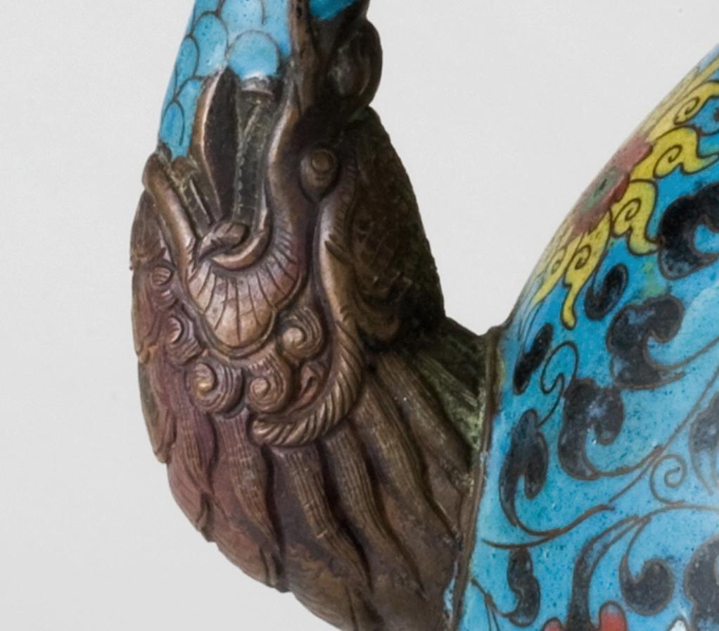 Aiguière en émail cloisonné, période Ming-Qing en vente 2