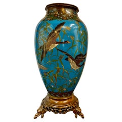 Antique Cloisonne Floor Vase