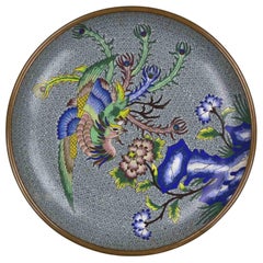 Cloisonné Plate from China, Late 20th Century
