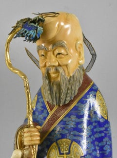 Cloisonne Shou Xing Statue