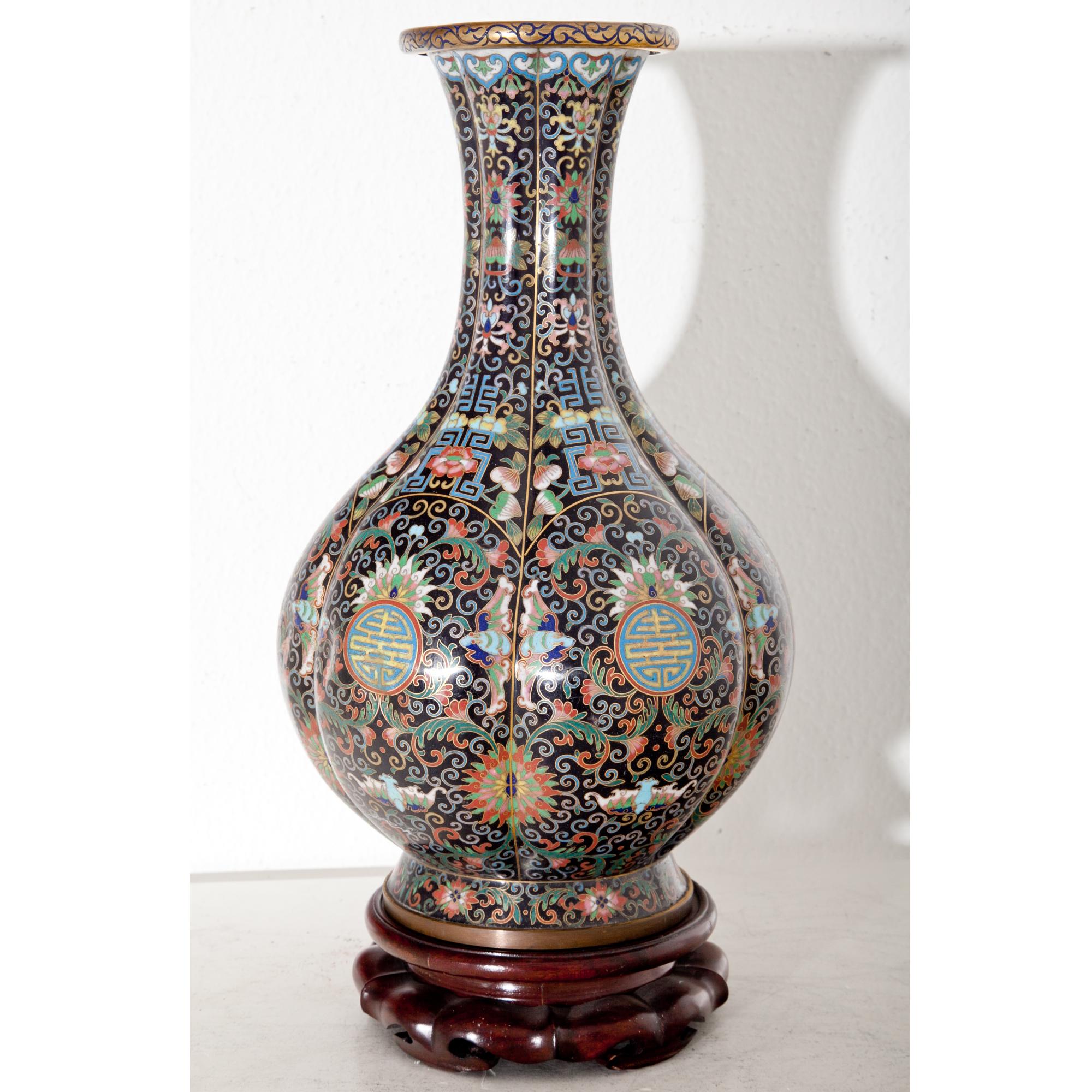Cloisonné-Vase, um 1900 (Frühes 20. Jahrhundert) im Angebot