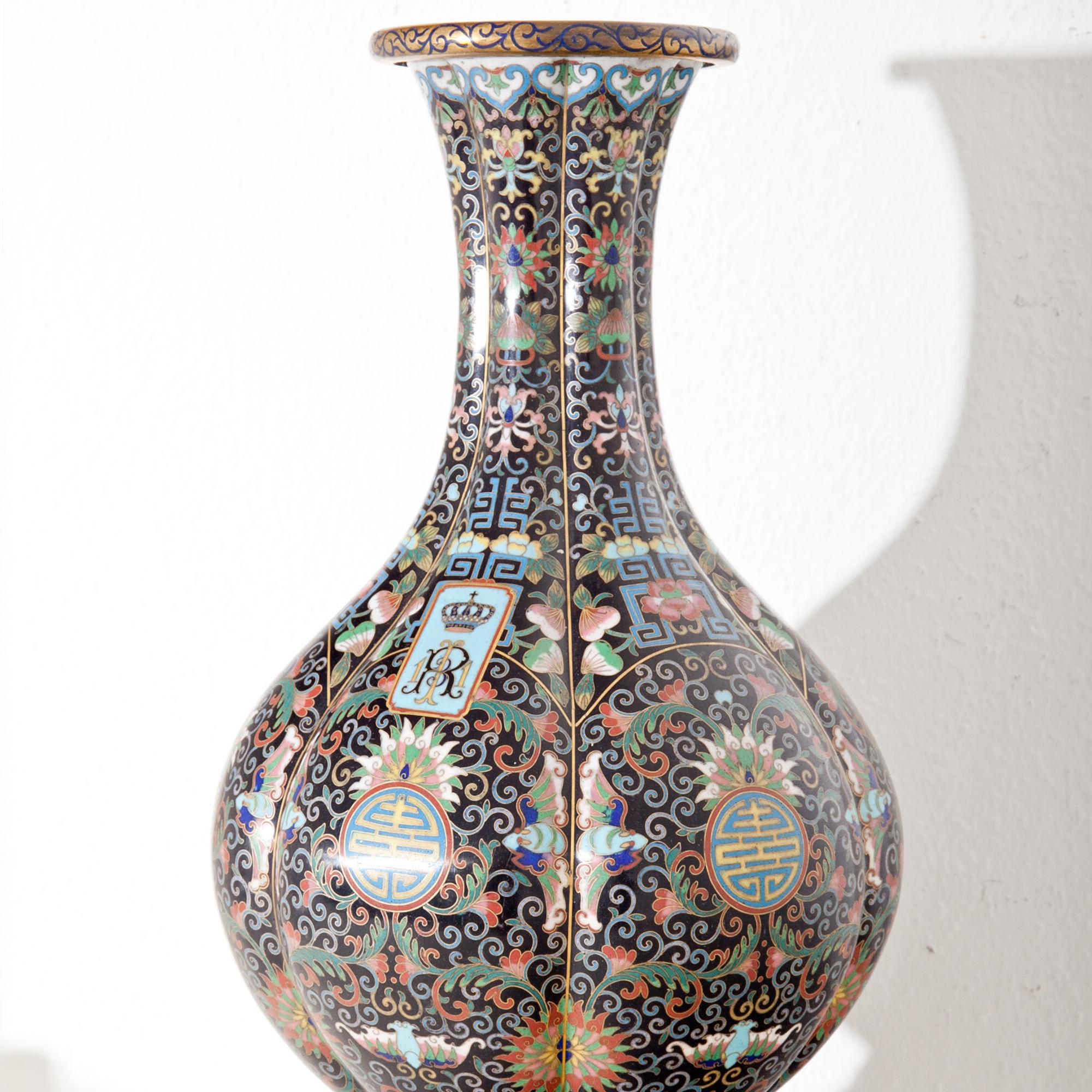 Cloisonné-Vase, um 1900 im Angebot 1