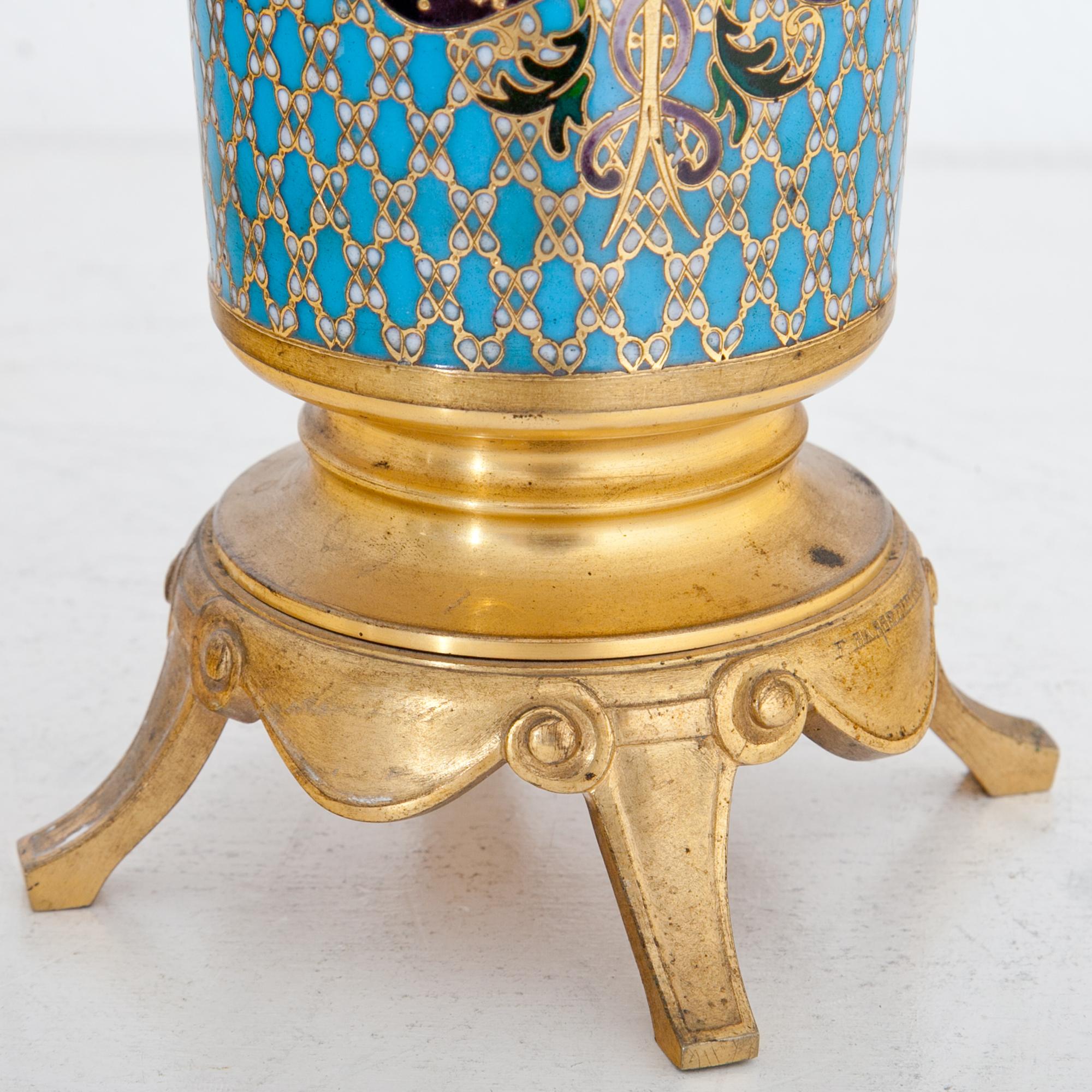 Cloisonné Vase, Signed Barbedienne, France, Second Half of the 19th Century 3