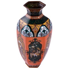 Cloisonné Vintage Six-Panel Vase