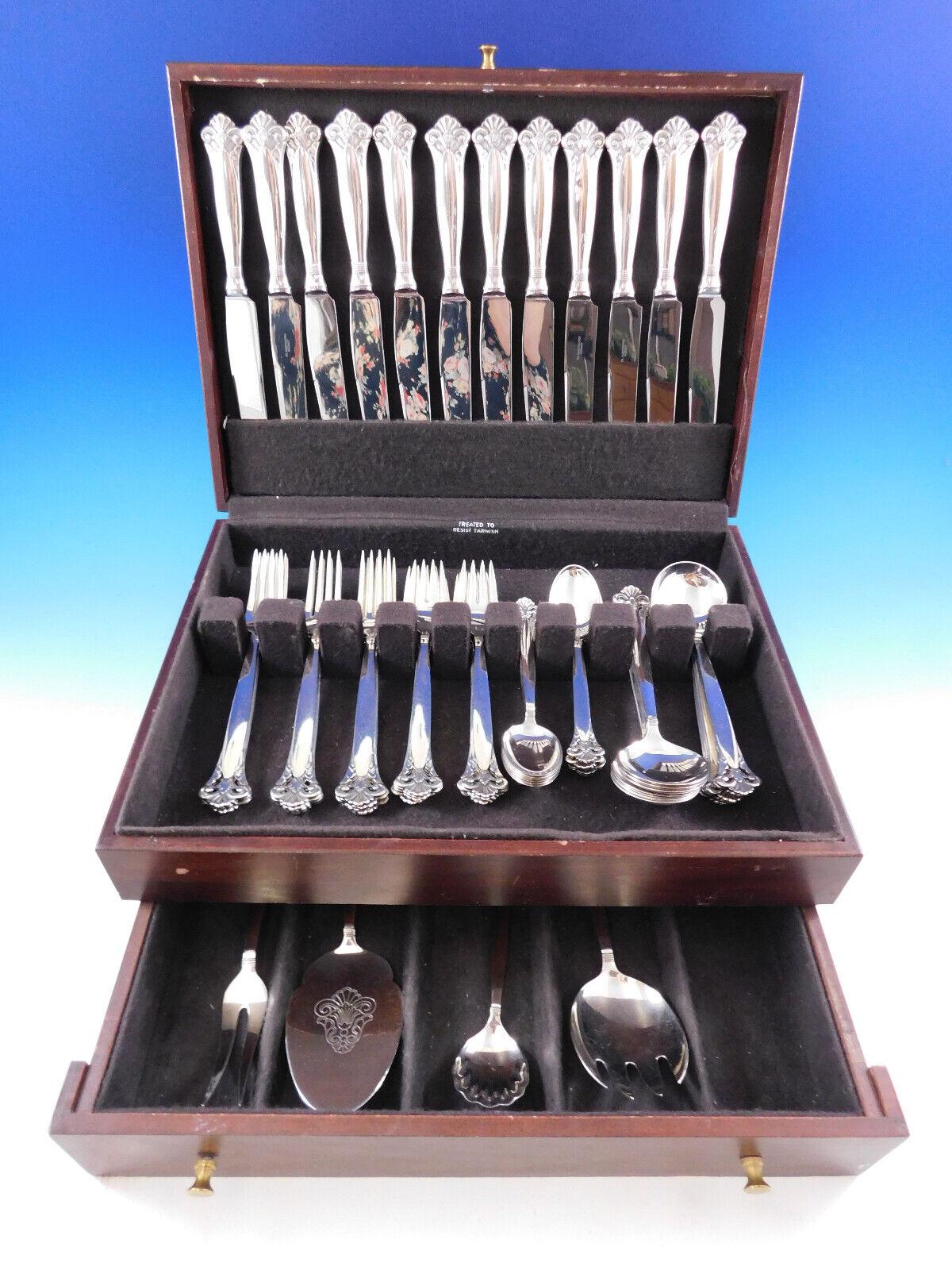 Cloister by Marthinsen Sterling Silver Flatware Service Set 64 Pcs Norway Dinner For Sale 2