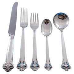 Cloister by Marthinsen Sterling Silver Flatware Service Set 64 Pcs Norway Dinner
