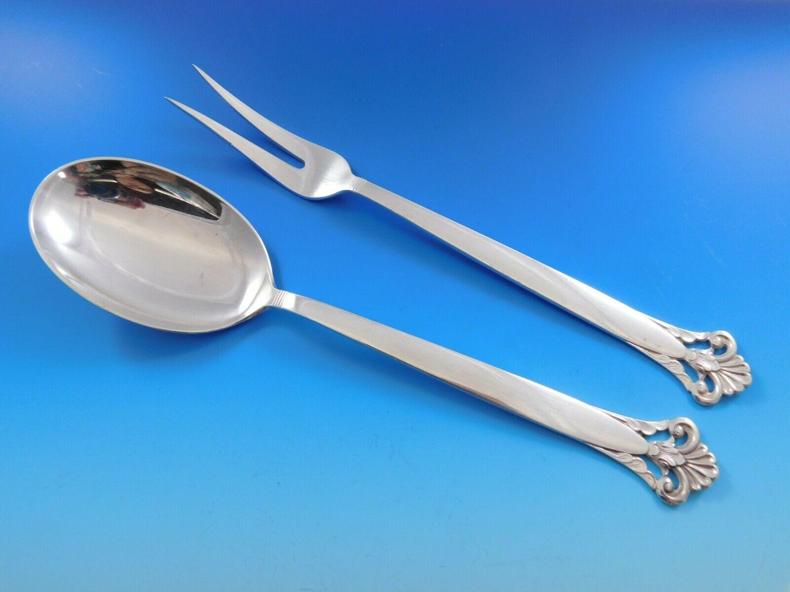 20ième siècle Service de table en argent sterling Cloister par Marthinsen, 92 pièces, Norvège en vente