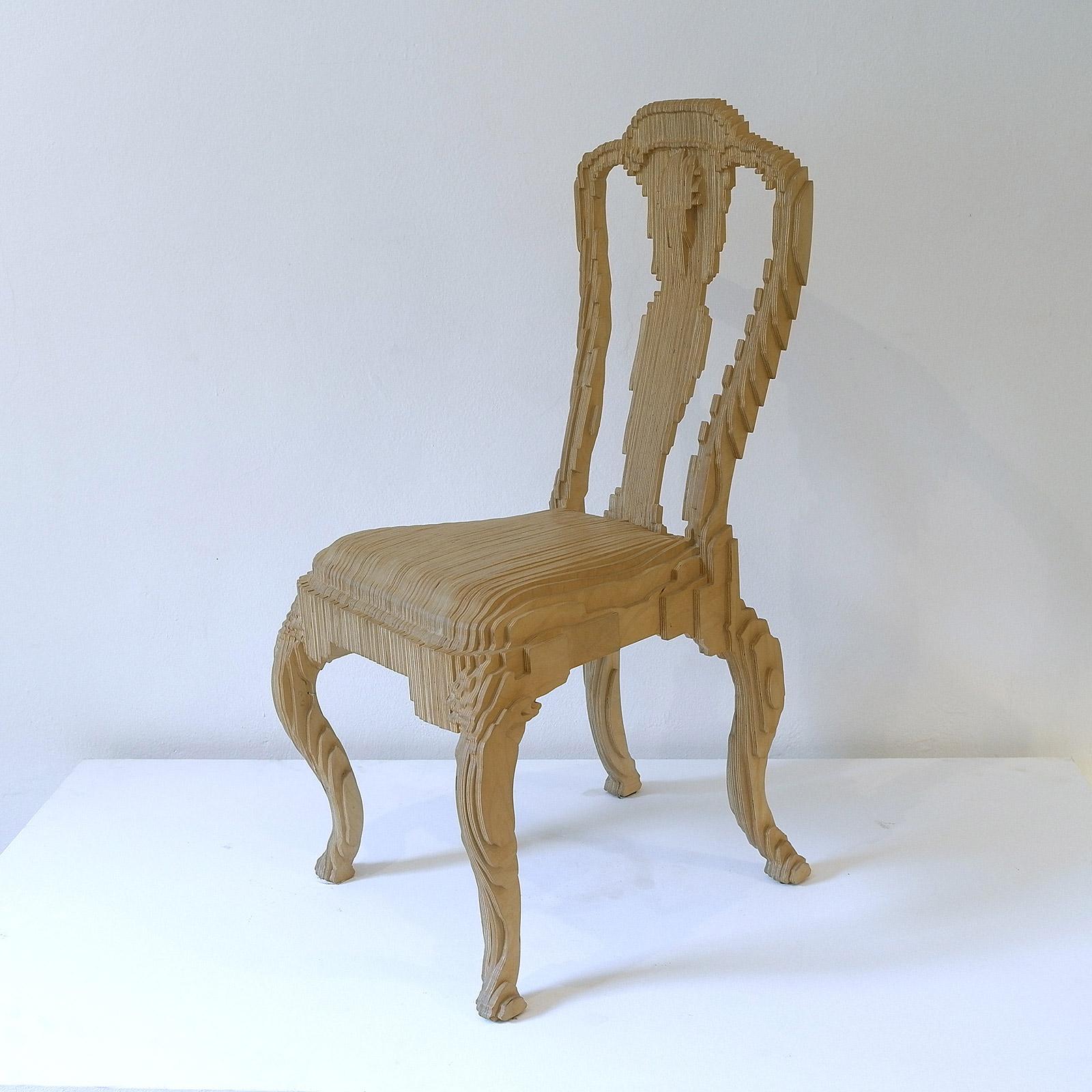 Modern Clone Chair in Wood by Julian Mayor For Sale