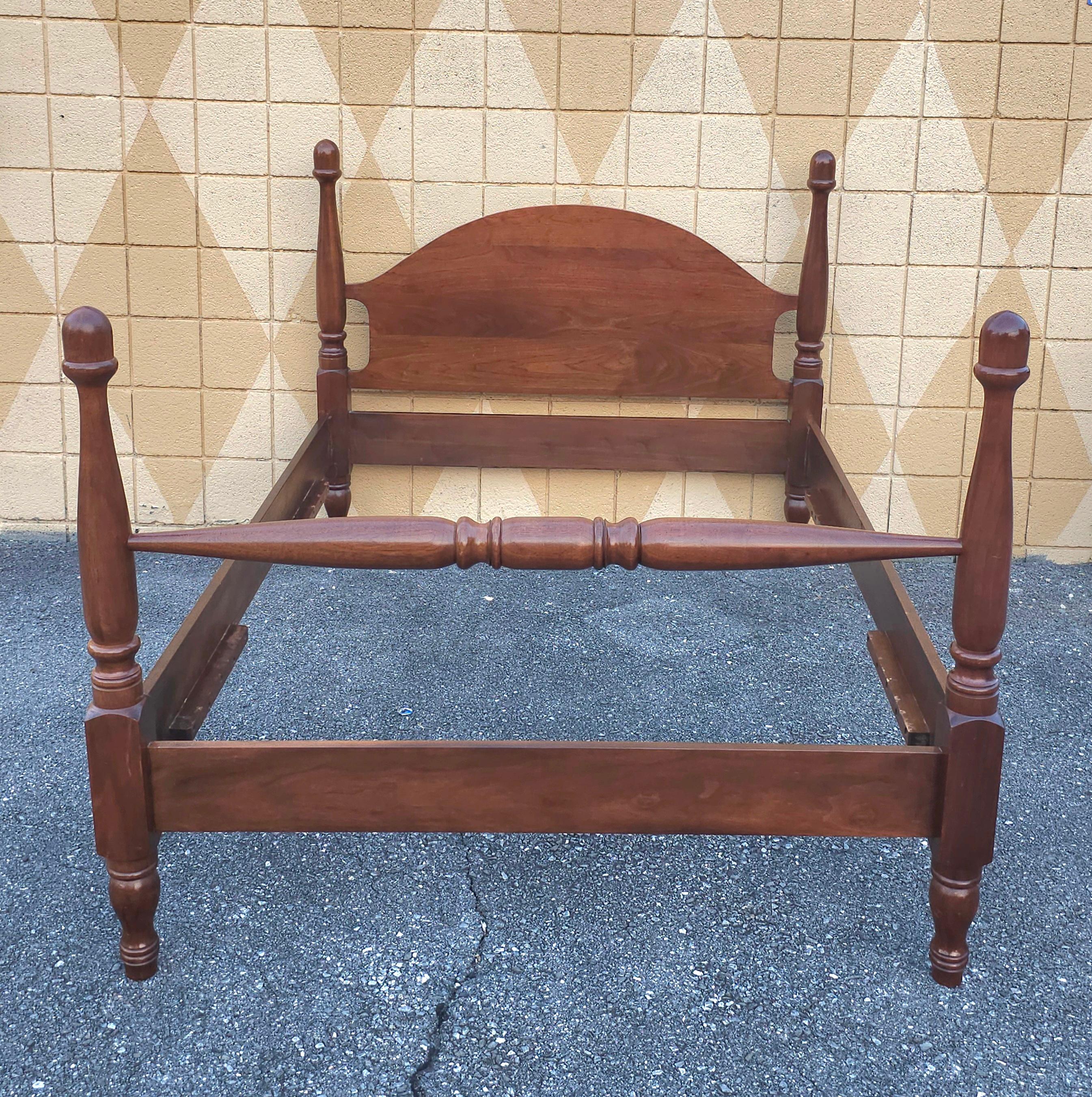 American Clore Furniture Hand Made Light Cherry Full Size Poster Bed For Sale