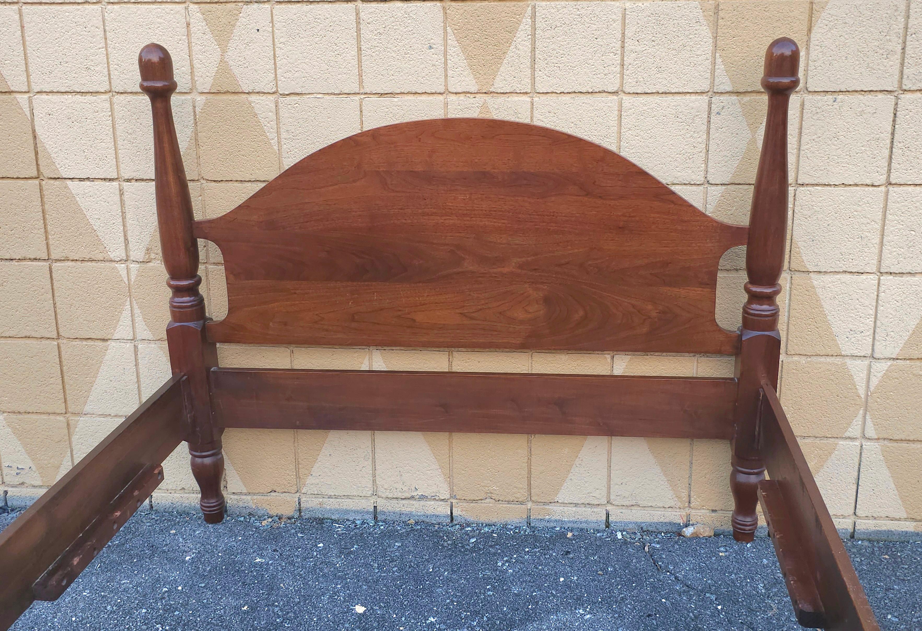 Hand-Crafted Clore Furniture Hand Made Light Cherry Full Size Poster Bed For Sale