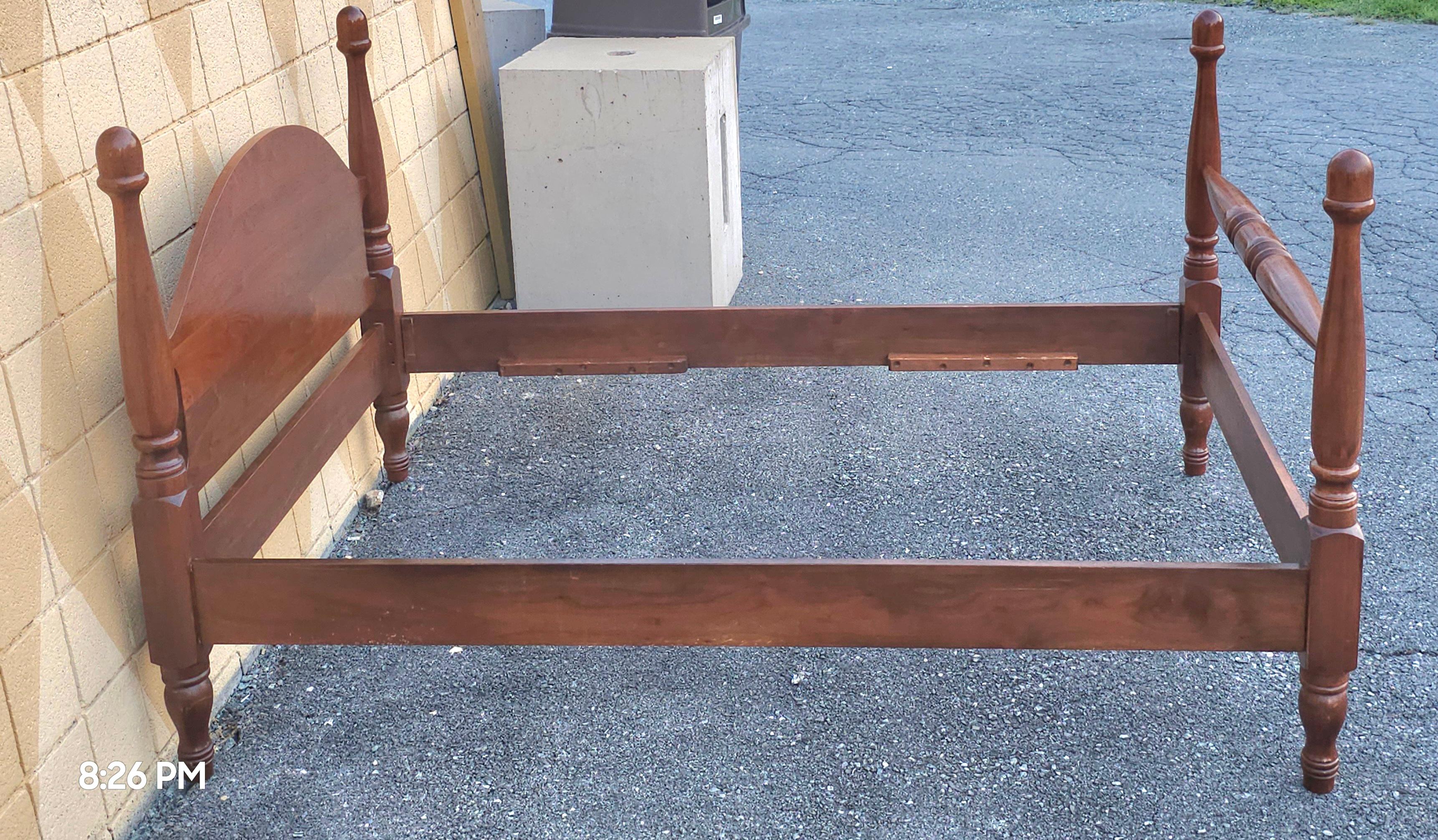 Clore Furniture Hand Made Light Cherry Full Size Poster Bed For Sale 1