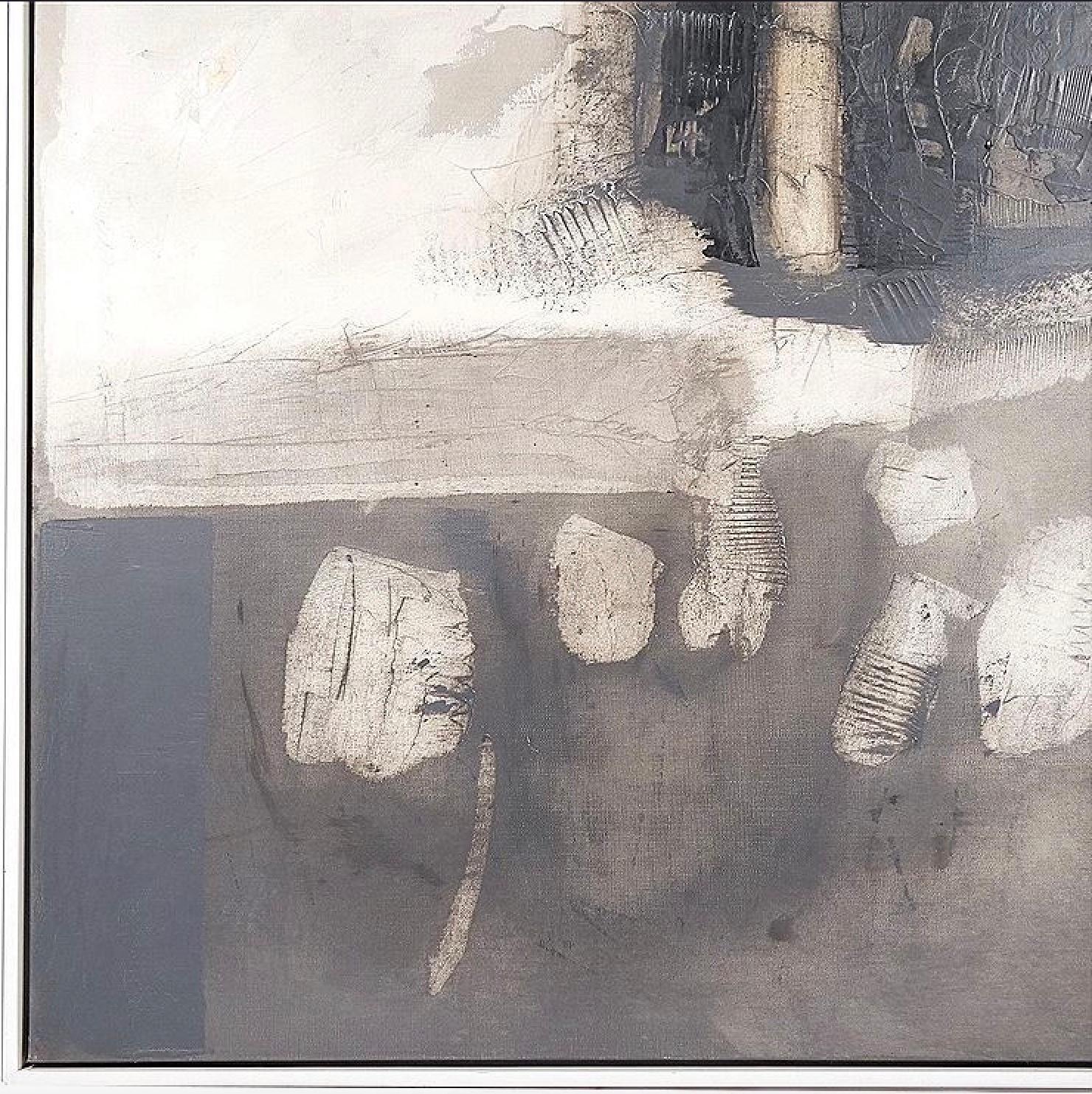 Abstract Composition - Gray Abstract Painting by Clorindo Testa