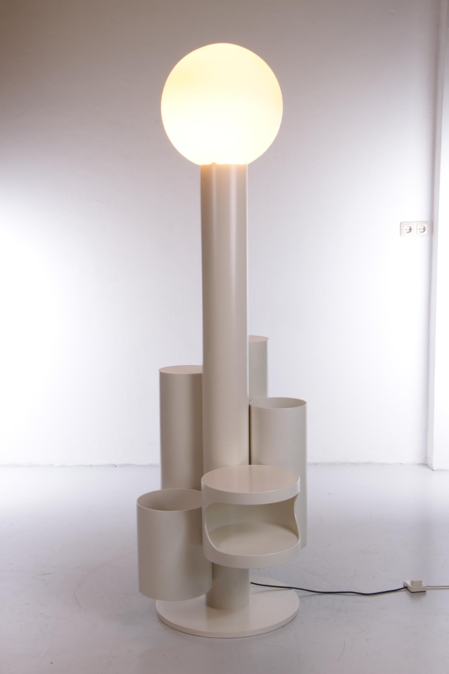 Dutch Close Encounter Floor Lamp and Plant Table for Kerst Koopman, Netherlands 1980