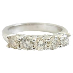 CHIUDERE FUORI 1,16 Carati  Anello a fascia con diamante naturale in oro bianco 14K