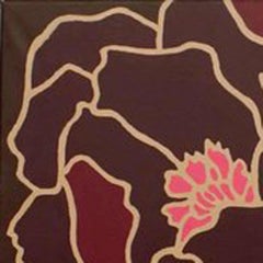 Peinture en gros plan de deux fleurs de magnolia, style moderne, XXe siècle