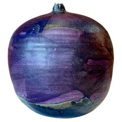 Closed-Form Ceramic Moon Pot with Rattle by Toshiko Takaezu