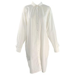 CLOSED Size S White Organic Cotton Oversized One Pocket Midi Shirt Dress CLOSED Size S White Organic Cotton Oversized One Pocket Midi Shirt Dress
