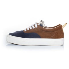 Closed, suede sneakers in brown and blue