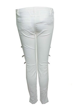 CLOSED, white biker jeans with zippers