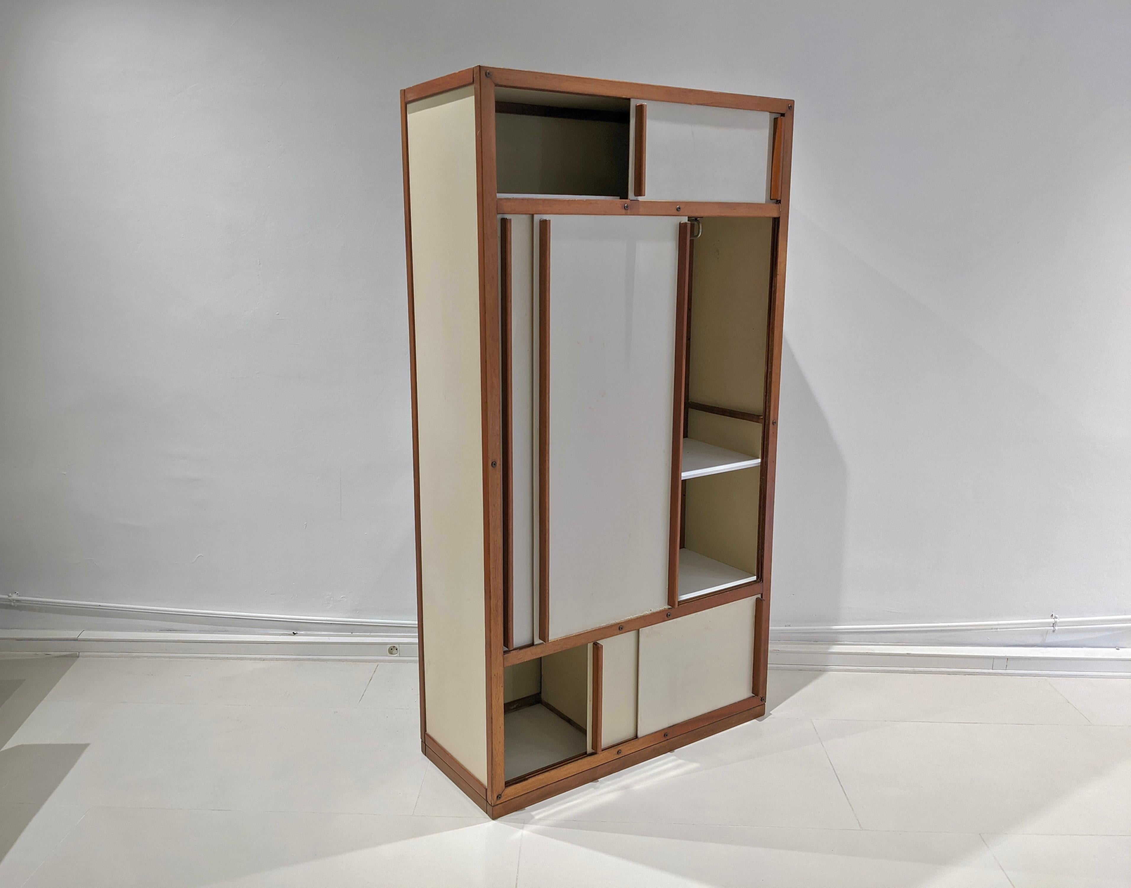 Closet cabinet by André Sornay. Mahogany wood, 1950s. Very good condition.