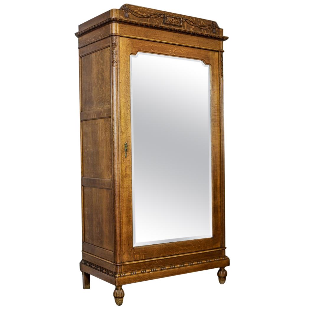 Closet-Linen Cabinet from the Interwar Period with a Mirror