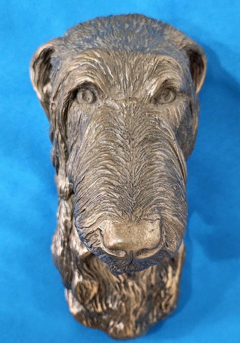 CLOSING SALE  Scottish Deerhound or Sighthound Wall Sculpture/Dog Bust 3