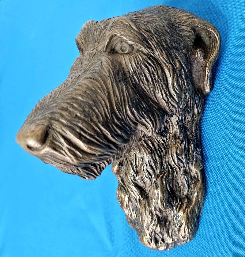 CLOSING SALE  Scottish Deerhound or Sighthound Wall Sculpture/Dog Bust 5