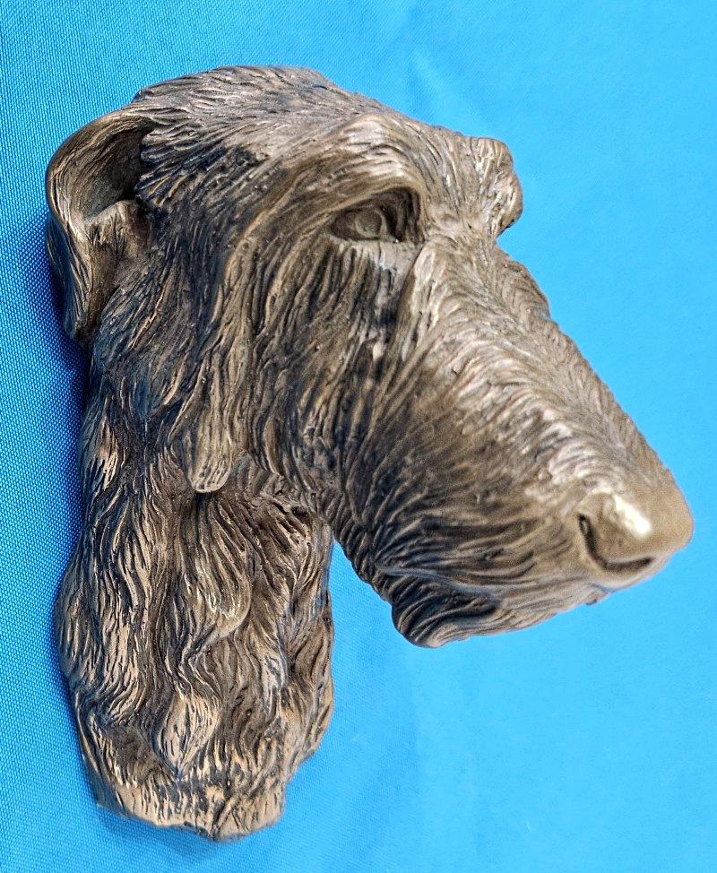 20th Century CLOSING SALE  Scottish Deerhound or Sighthound Wall Sculpture/Dog Bust